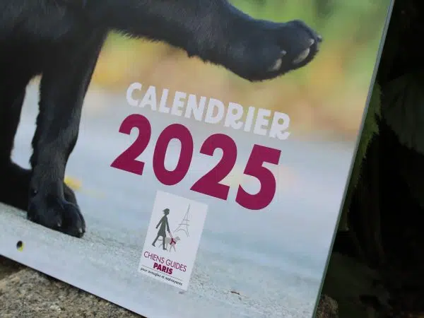 Gros plan sur le calendrier 2025 et le logo de l'Ecole